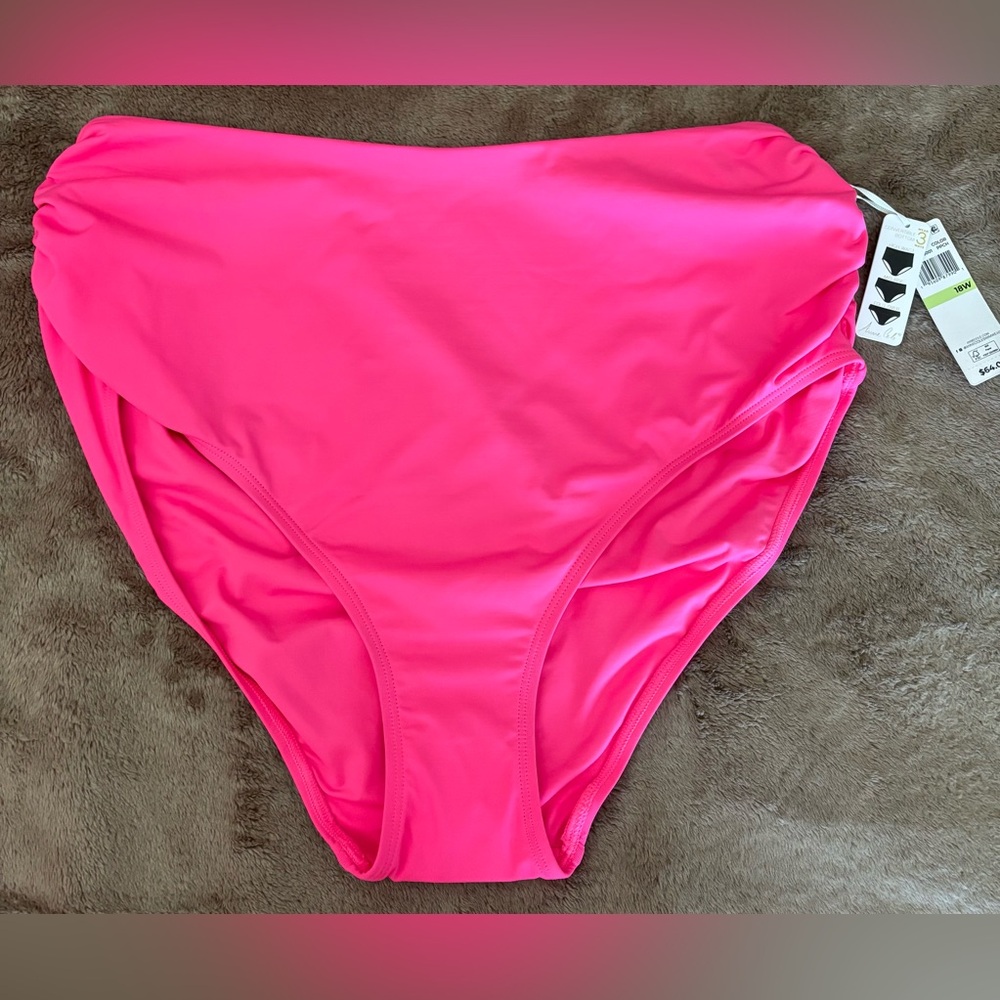 NWT Anne Cole Hot Pink Convertible Bikini Bottom